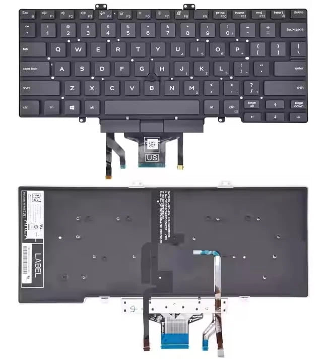LappyPower Laptop Keyboard compatible for Dell Latitude 5400 5401 5410 Black with Trackpad and Backlight