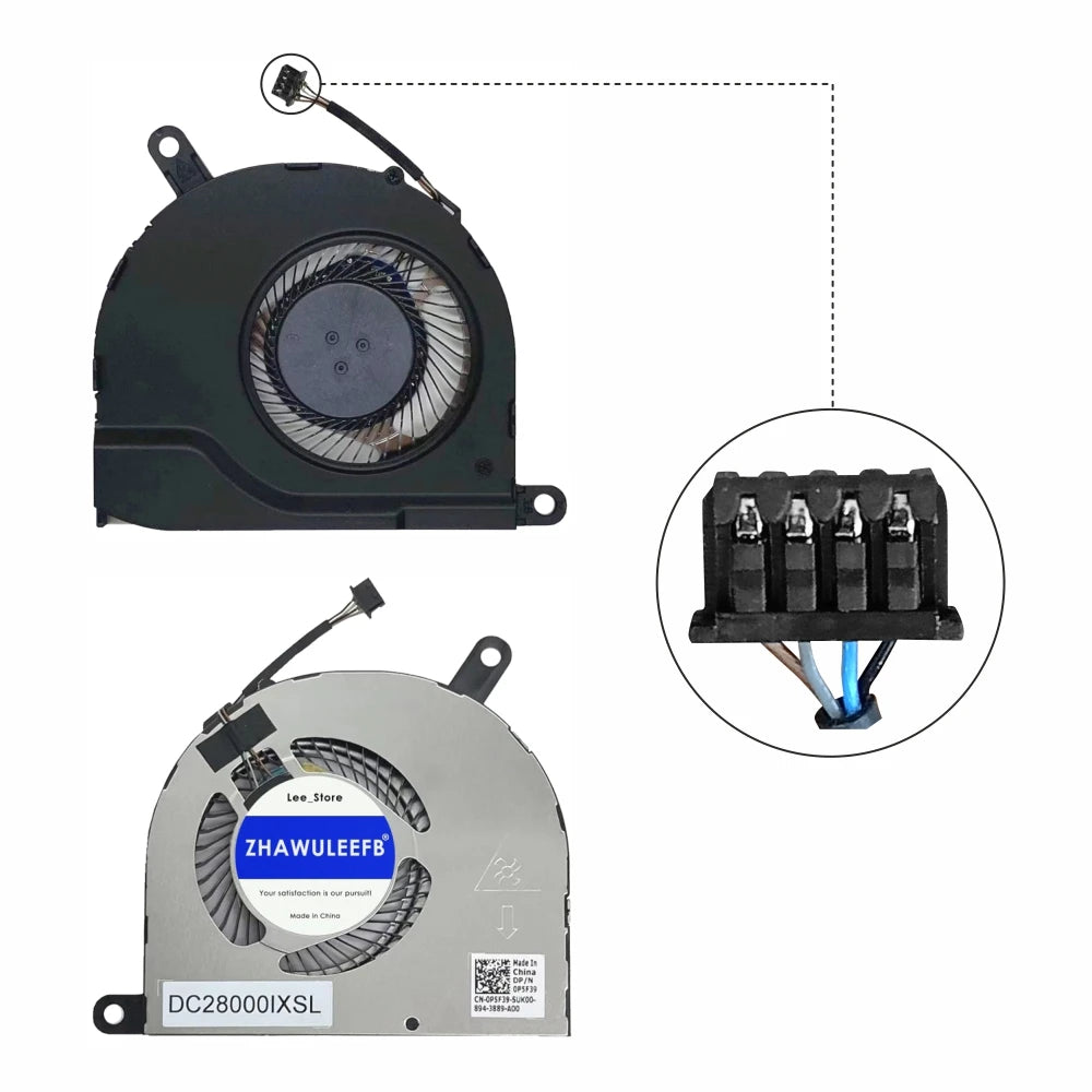 LappyPower Laptop CPU Fan for Dell Latitude 5480 5490 E5480 E5490 Series (4 Pin)