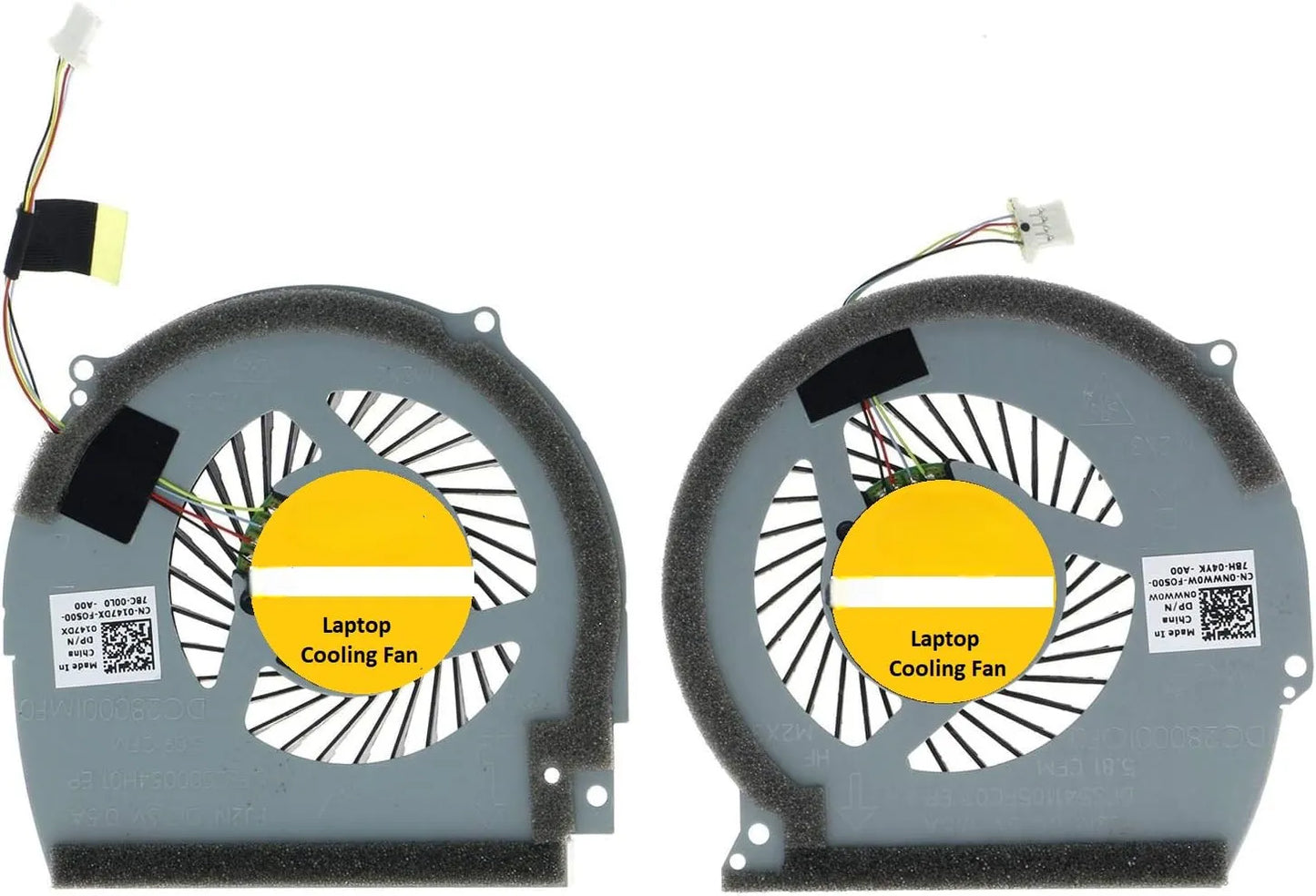 LappyPower Laptop CPU + GPU Cooling Fan for DELL INSPIRON 15-7566, 15-7567, 7566, 14-7466, 14-7467 Pair DC 5V (4 Pin)