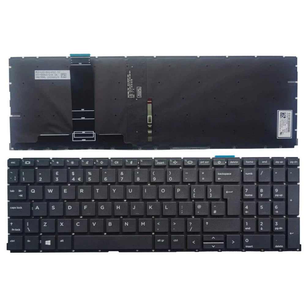 LappyPower Laptop Keyboard compatible for HP Probook 450 G8 455 G8 Series UK Big Enter with Backlight
