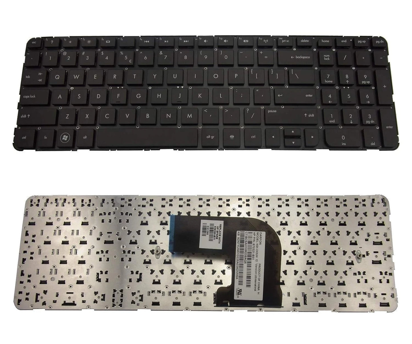 LappyPower Laptop Keyboard compatible for HP Pavilion DV6-7000 with Frame without Backlight