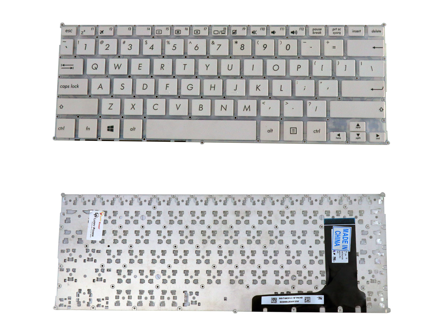 Laptop Keyboard compatible for ASUS X205T WHITE