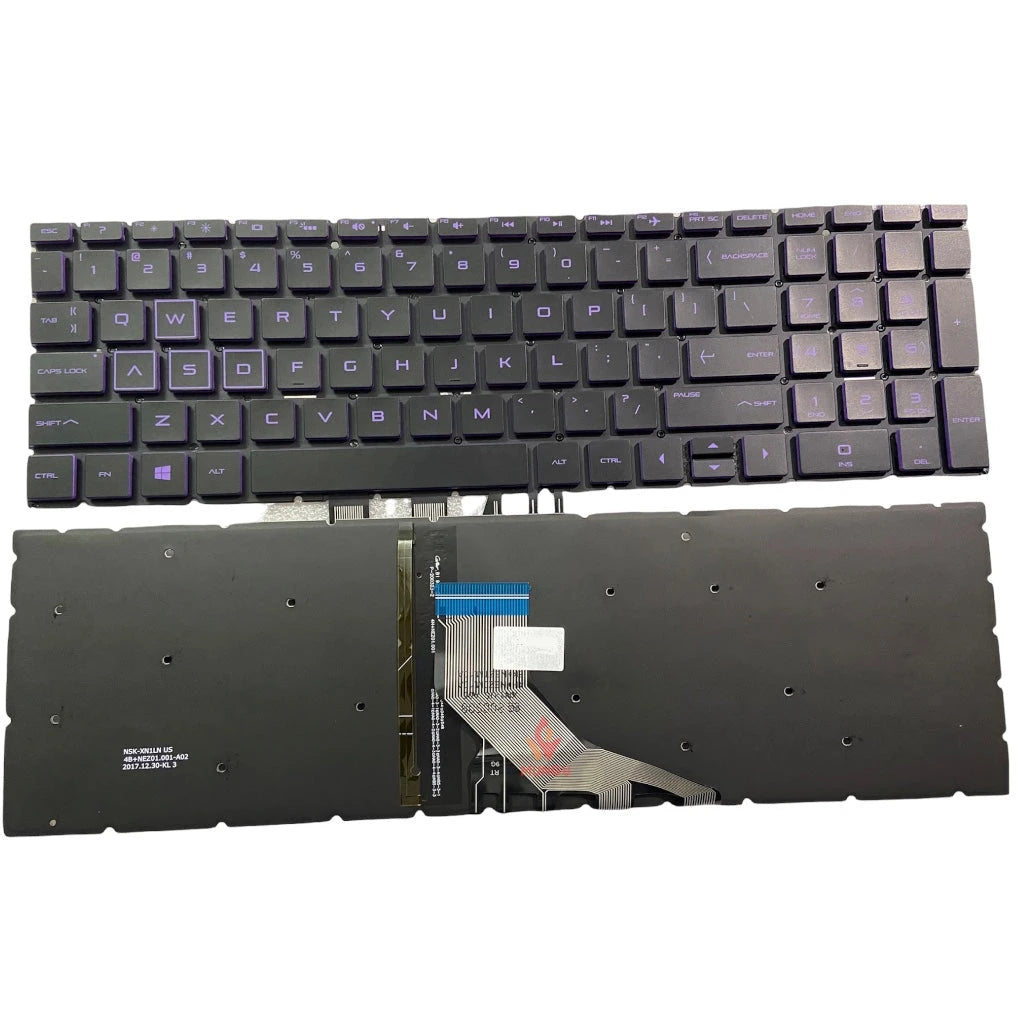 LappyPower Laptop Keyboard compatible for HP Pavilion Gaming 15-EC 15-DK (Purple backlight)