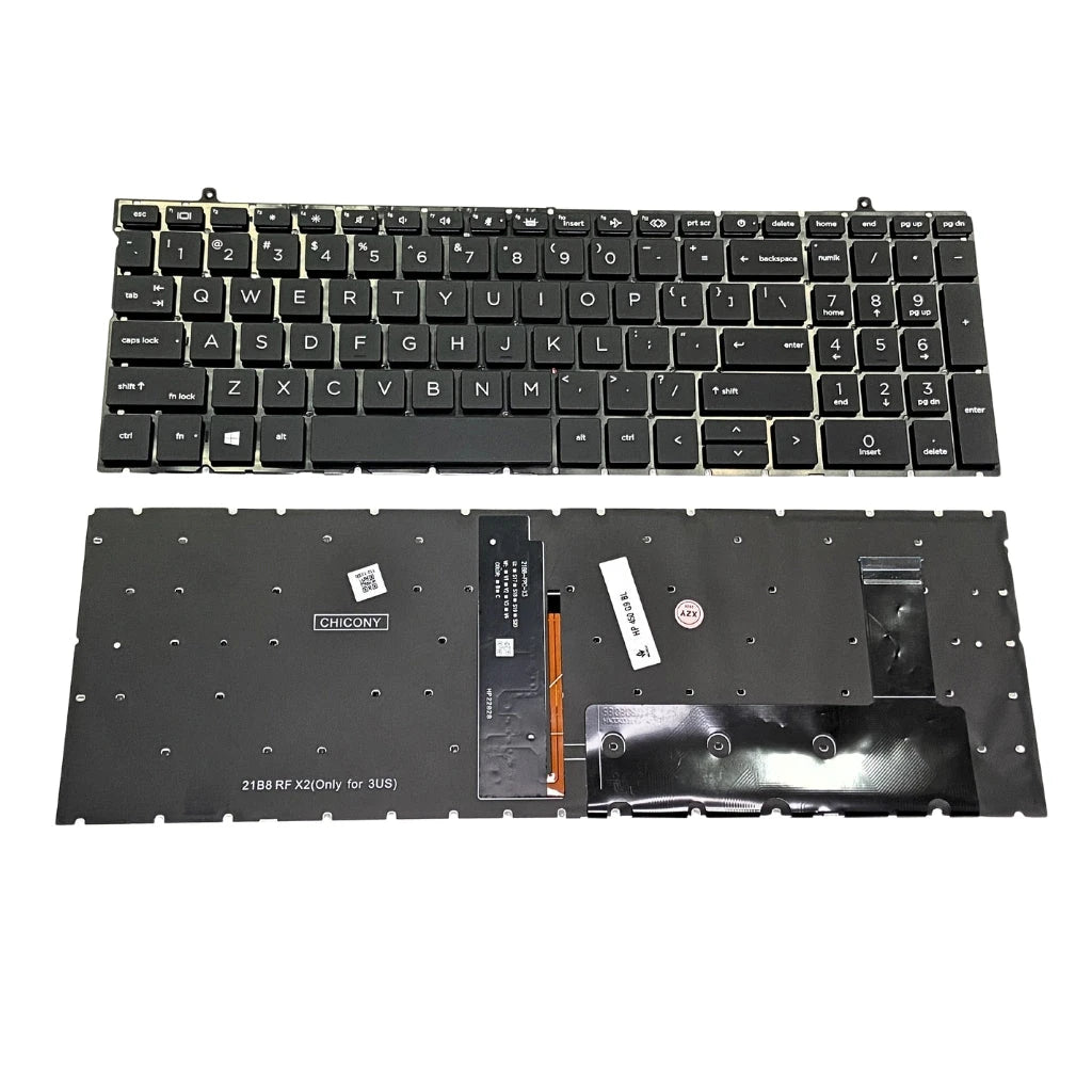 LappyPower Laptop Keyboard compatible for HP Probook 450 G9 455 G9 Zbook Firefly 16 G9 Series Black with Backlight
