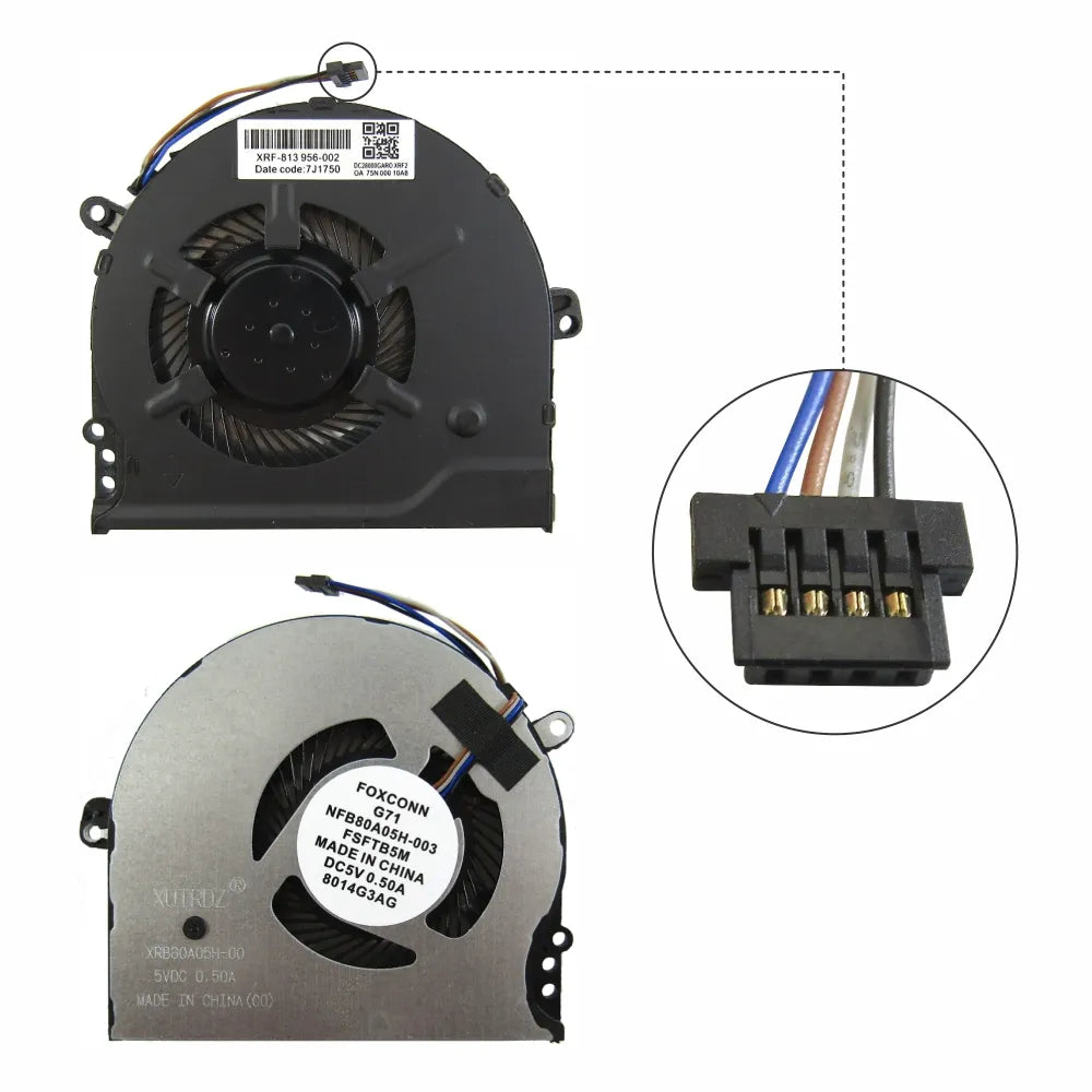 LappyPower Laptop CPU Cooling Fan for HP Pavilion 15-CC 15CK 15-CK 15-CC708TX 15-CC715TX Series (4 Pin)