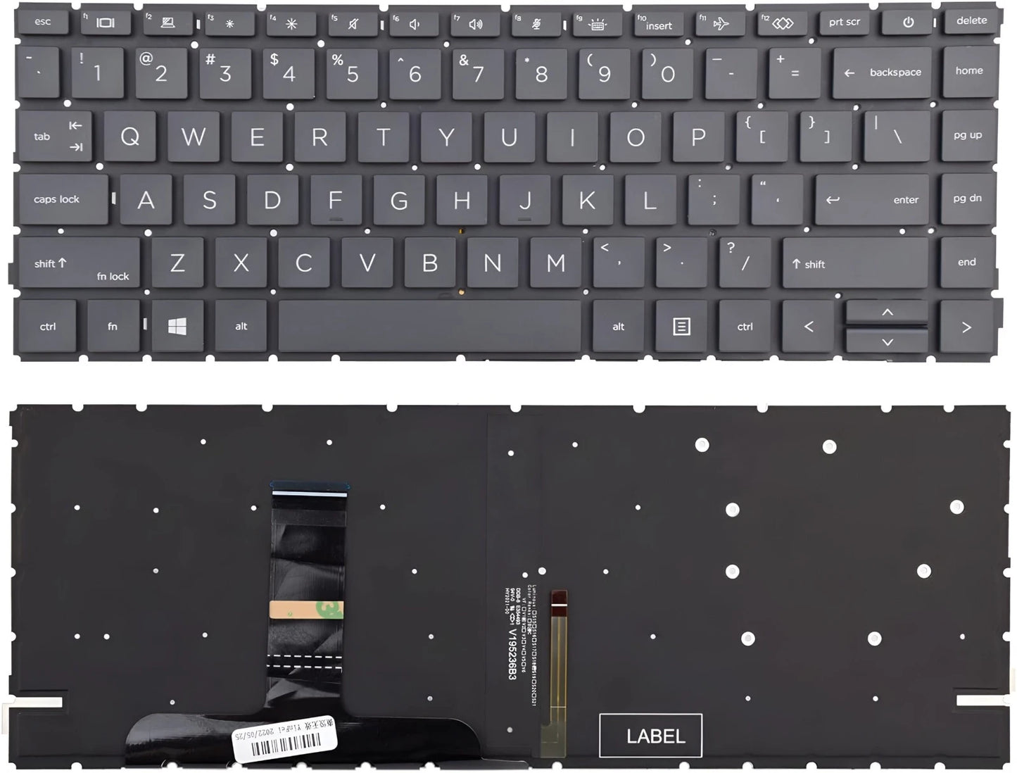 LappyPower Laptop Keyboard compatible for HP Probook 440 G8 445 G8 440 G9 (GREY WITH BACKLIGHT)