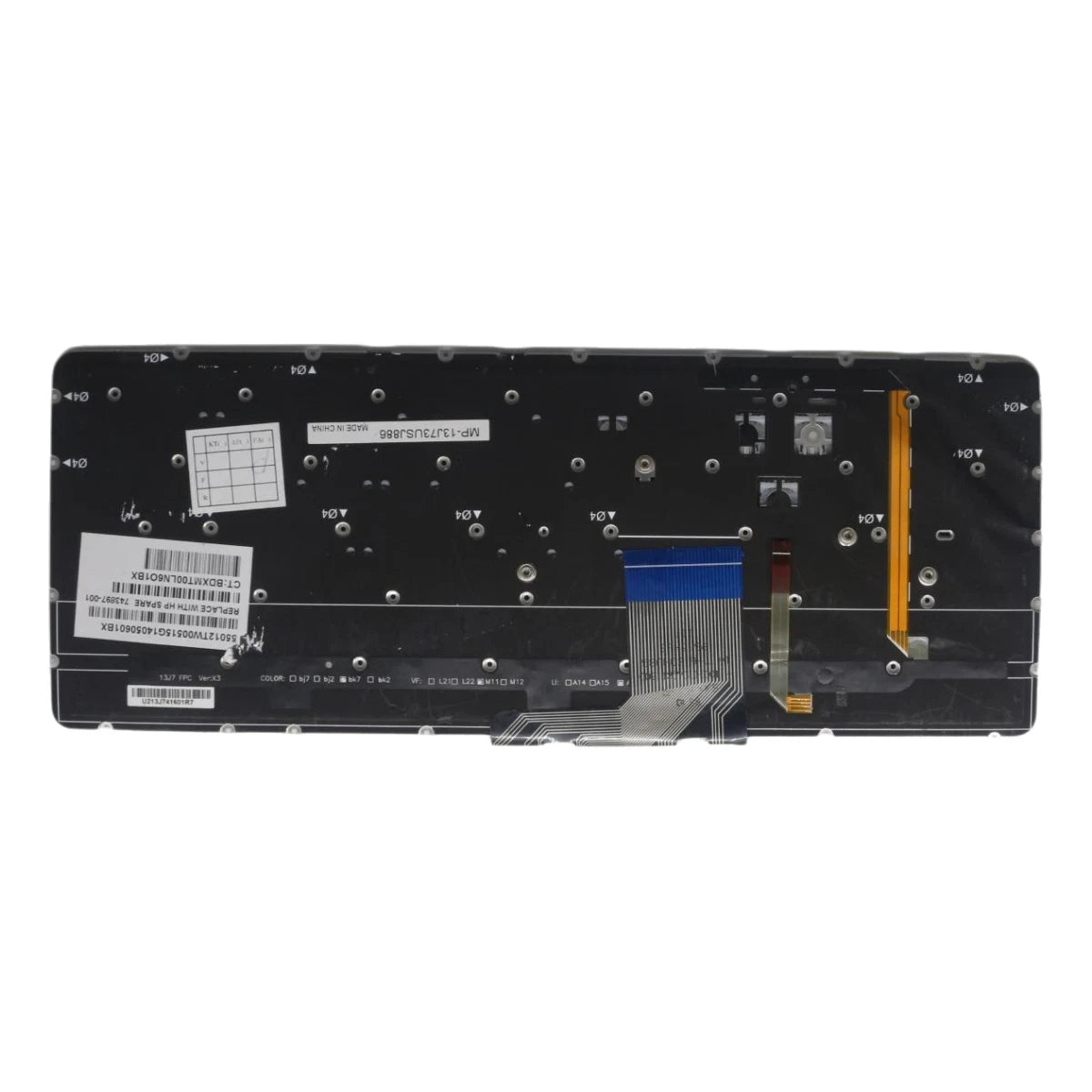 LappyPower Laptop Keyboard compatible for HP Spectre 13-3000 13T-3000 13-3000EA (Silver with Backlight)
