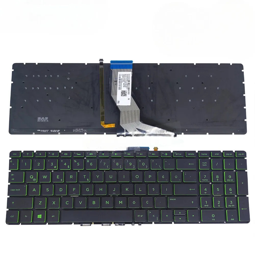 LappyPower Laptop Keyboard compatible for HP Pavilion 15-BS 250 G6 15-CC 15-CD 15-CK (Green with Backlight)