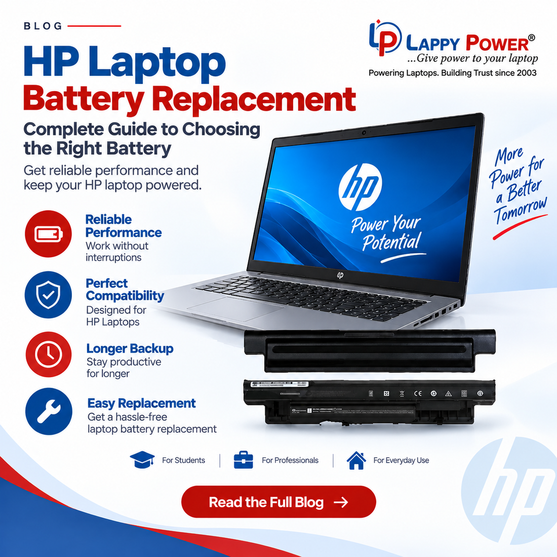 HP laptop battery replacement