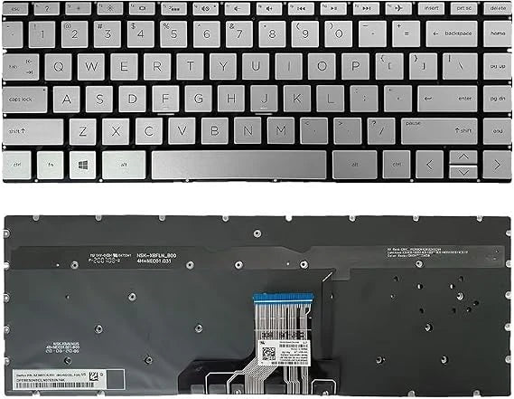 LappyPower Laptop Keyboard compatible for HP 13-AC 13-W 13-AP 13-AE 13-AD 13-AQ 13-AG 13-AH 13-BF Silver with Backlight