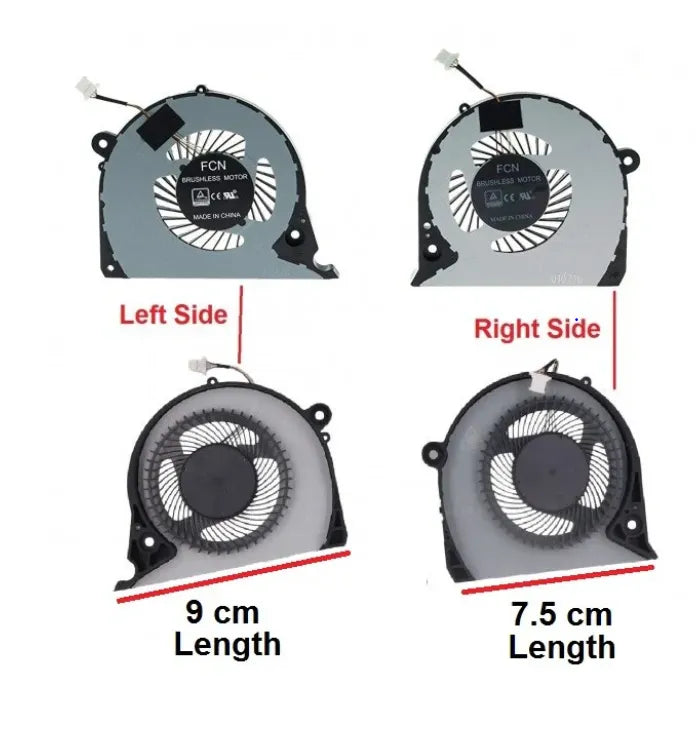 LappyPower Laptop CPU GPU Cooling Fan for DELL INSPIRON G7 15-7000, 15-7577, G7-7577, 15-7588, G7-7588, G5-5587 Pair (4 Pin)