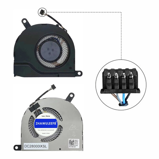 LappyPower Laptop CPU Fan for Dell Latitude 5480 5490 E5480 E5490 Series (4 Pin)