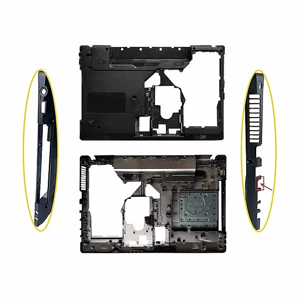 LappyPower Laptop Bottom Base D-Cover for Lenovo Ideapad G570 G575 Series (Black)