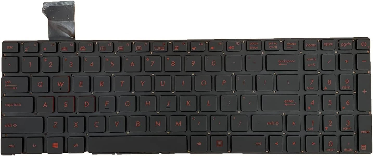 LappyPower Laptop Keyboard for Asus GL552 / GL551 / GL752V Series Black with Backlit