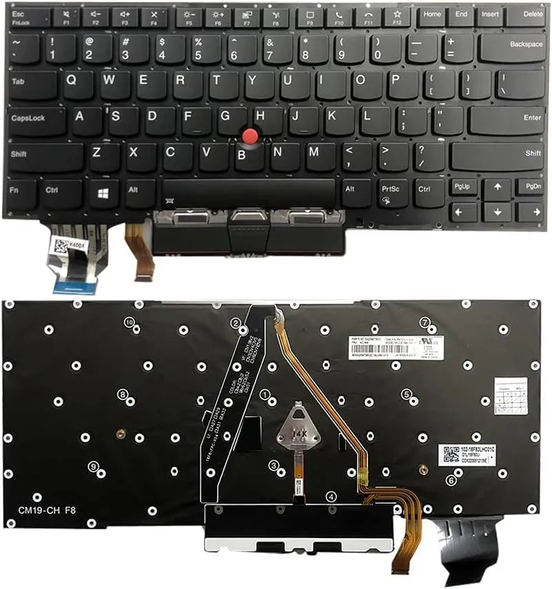 LappyPower Laptop Keyboard for Lenovo Thinkpad x1 carbon 7th Gen 2019 with Backlit and Trackpad