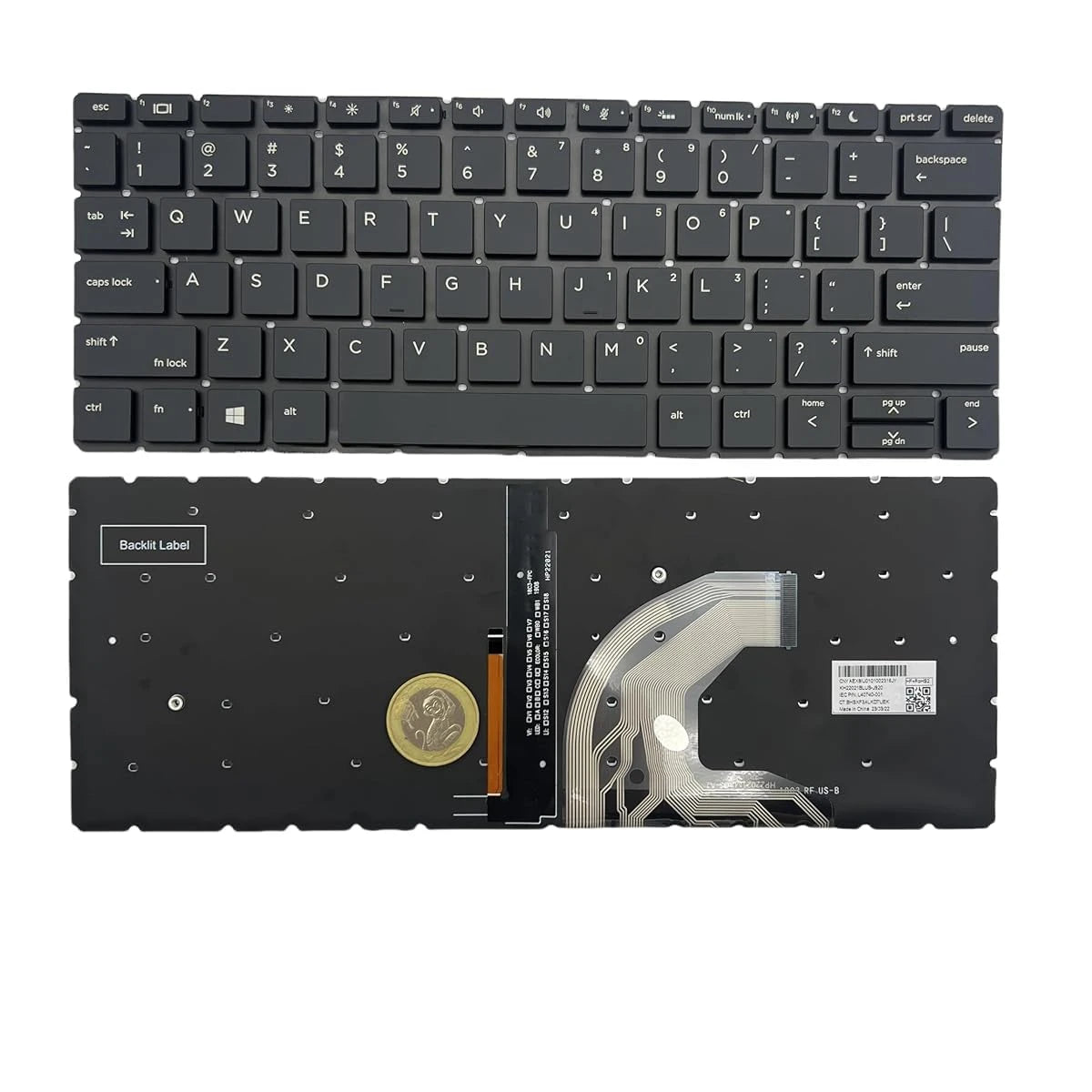 LappyPower Laptop Keyboard compatible for HP ProBook 430 G6 435 G6 (BACKLIGHT BIG CABLE)