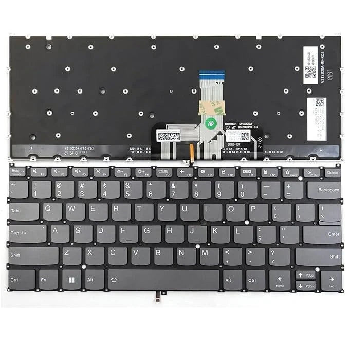 LappyPower Laptop Keyboard for Lenovo Yoga 7 14IAL7 Gray with Backlit