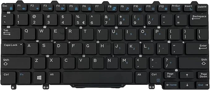 LappyPower Laptop Keyboard compatible for DELL Latitude E7250 E5250 E5270 5250 7250 Black with Backlight
