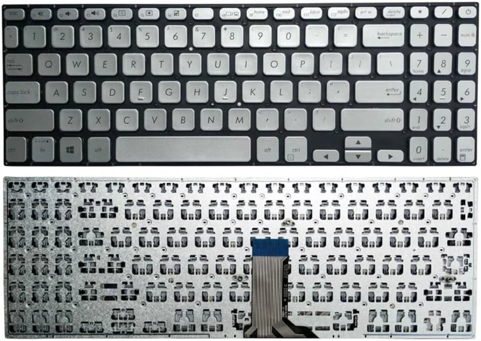 LappyPower Laptop Keyboard for ASUS Vivobook S15 S530, S530U, S530FA, S530UN SILVER without Backlit