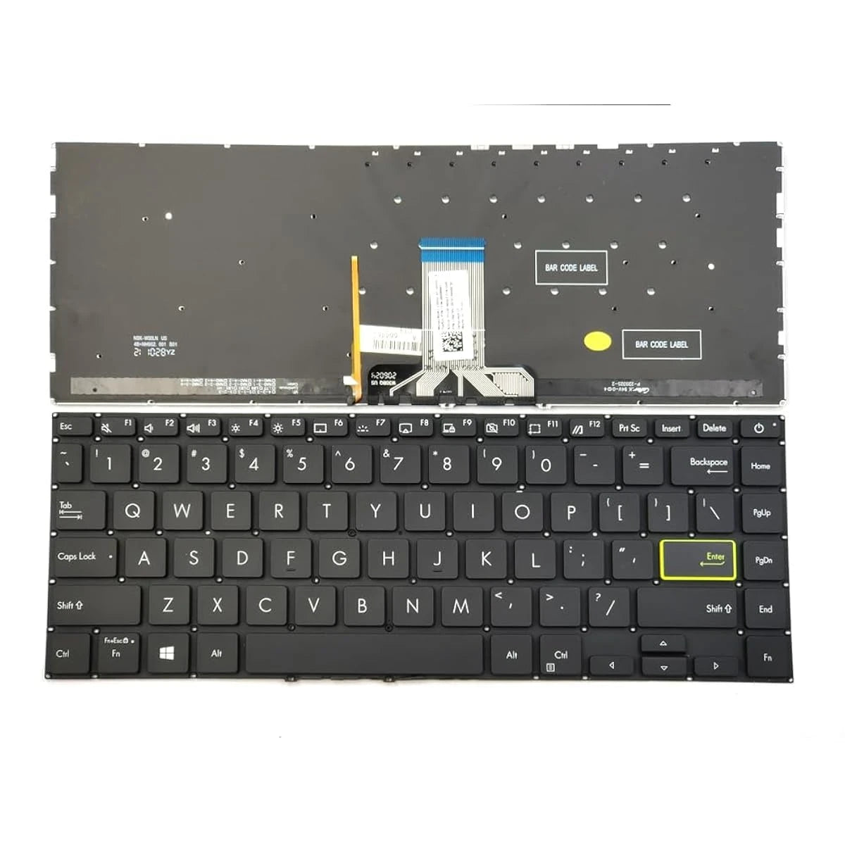 LappyPower Laptop Keyboard for ASUS E410 / X413 Black with Backlit