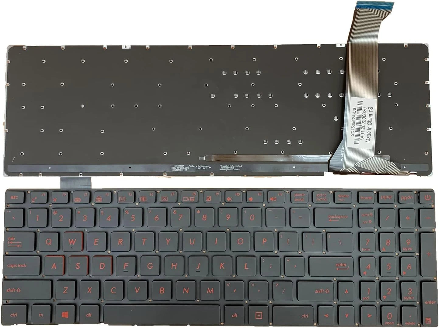 LappyPower Laptop Keyboard for Asus GL552 / GL551 / GL752V Series Black with Backlit
