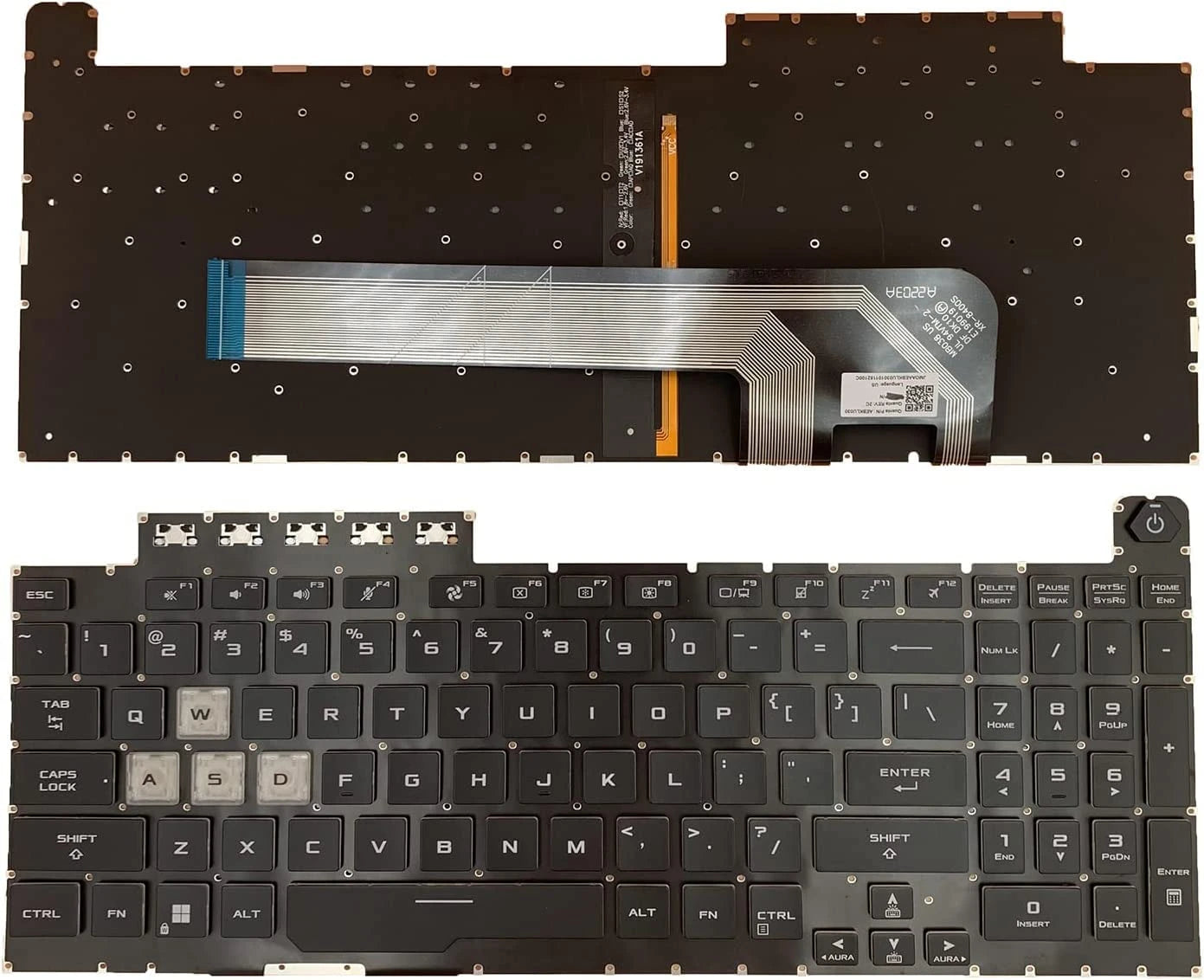 LappyPower Laptop Keyboard for ASUS FX506 / FX566 / FA506 / FA706 Black with RGB Backlit