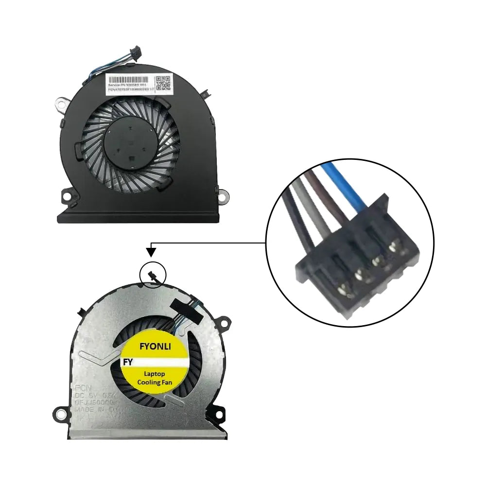 LappyPower Laptop CPU Cooling Fan for HP Pavilion 15CB 15-CB 15-CB076TX 15-CB073TX 15-CB000 Series (4 Pin)