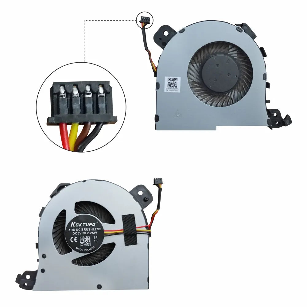 LappyPower Laptop CPU Cooling Fan for Lenovo IdeaPad L340-15API L340-15IWL Series (4 Pin)