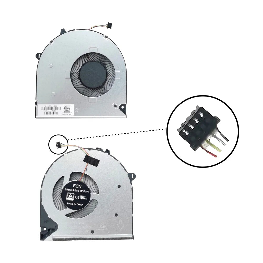 LappyPower Laptop CPU Cooling Fan for HP Pavilion 15-DU 15-DW 15S-DU 15-DW0043DX 15S-DU0096TU 15S-DU0002TX Series 250 G8 (4 Pin)