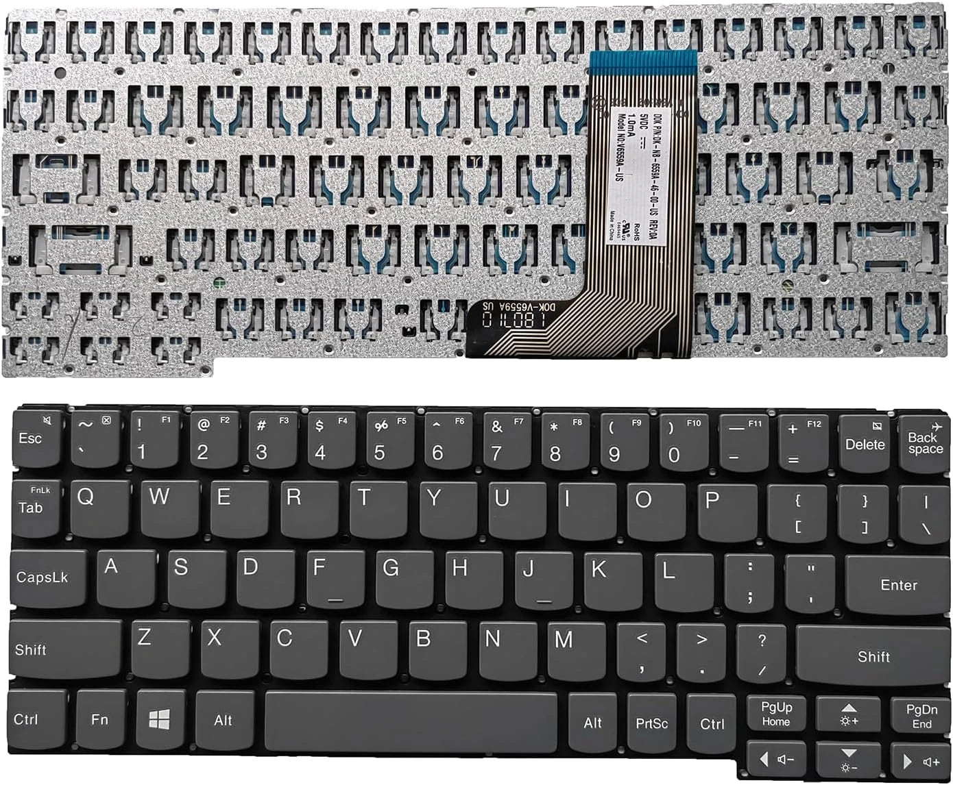 LappyPower Laptop Keyboard for Lenovo IdeaPad D330 D330-10IGM D330-10IGL series Gray without Backlit