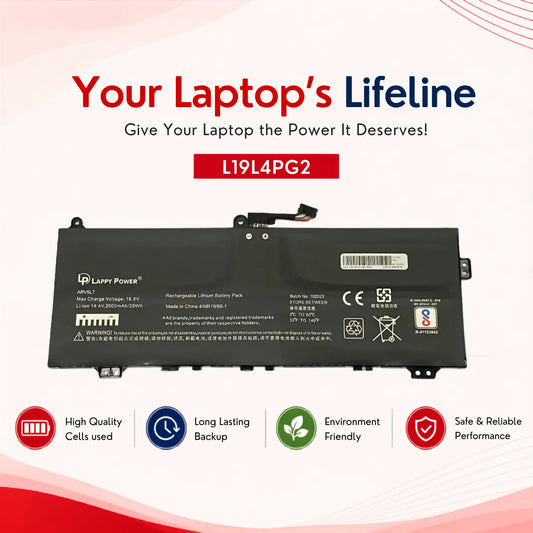 LappyPower Compatible Battery for LENOVO L19L4PG2-68-2S2P