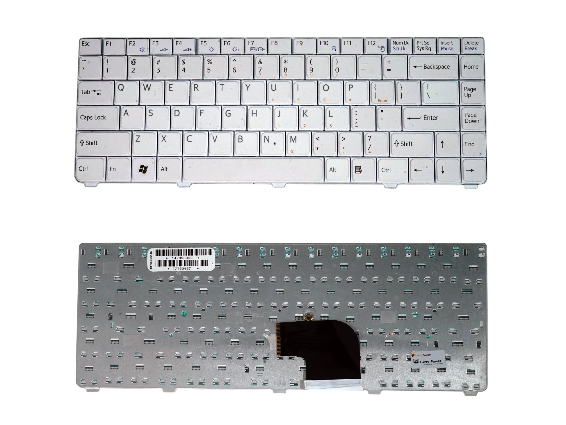 Laptop Keyboard compatible for SONY C WHITE