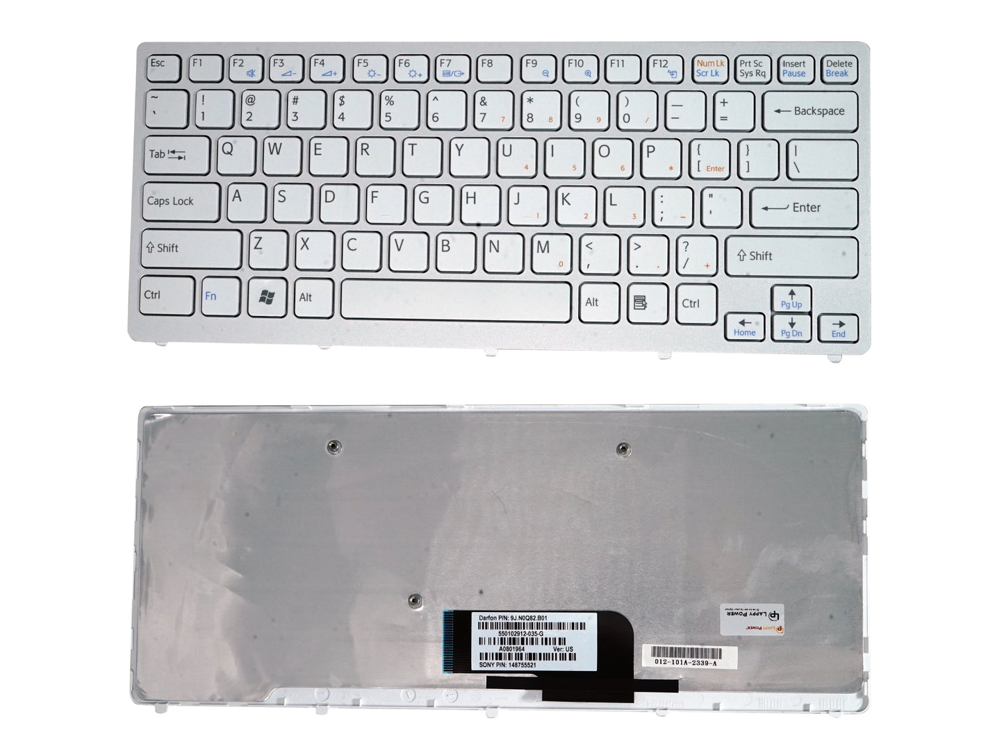 Laptop Keyboard compatible for SONY CW WHITE