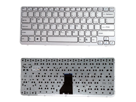 Laptop Keyboard compatible for SONY SVE141 WHITE
