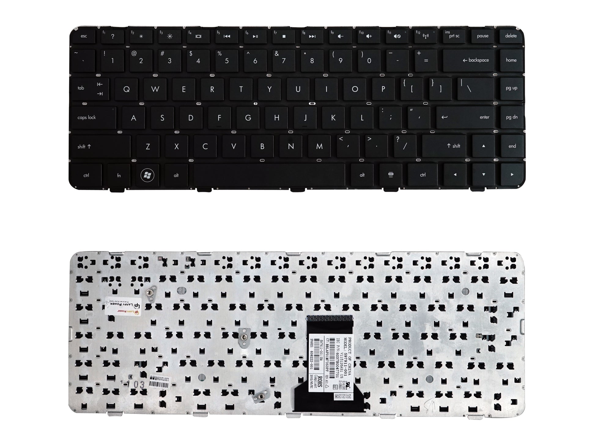 Laptop Keyboard compatible for HP DM4 WITH FRAME / DM4 1000 / DM4 2000 / DV5 2000