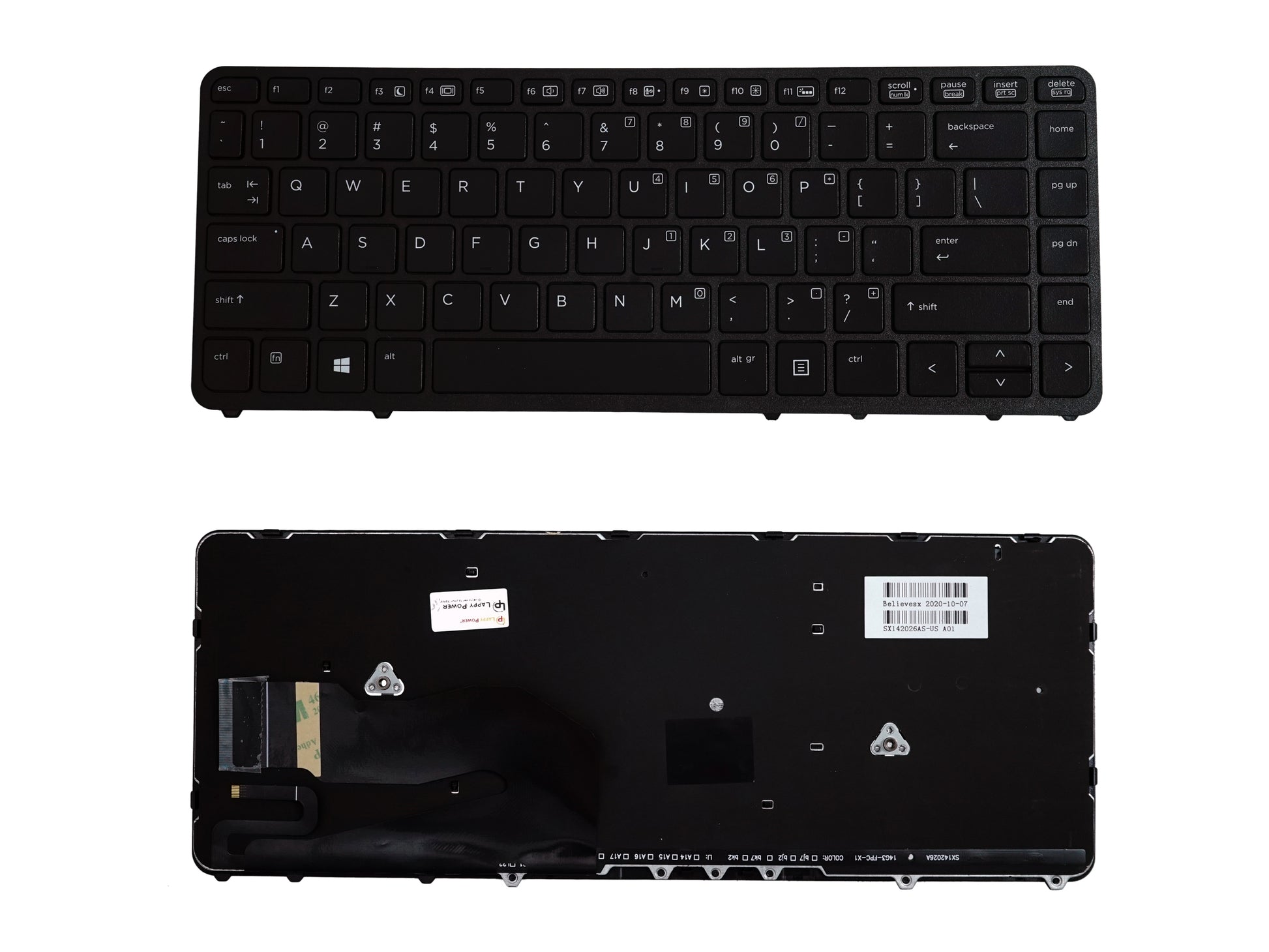 Laptop Keyboard compatible for HP 840 G1 US BACKLIGHT WITHOUT MOUSE