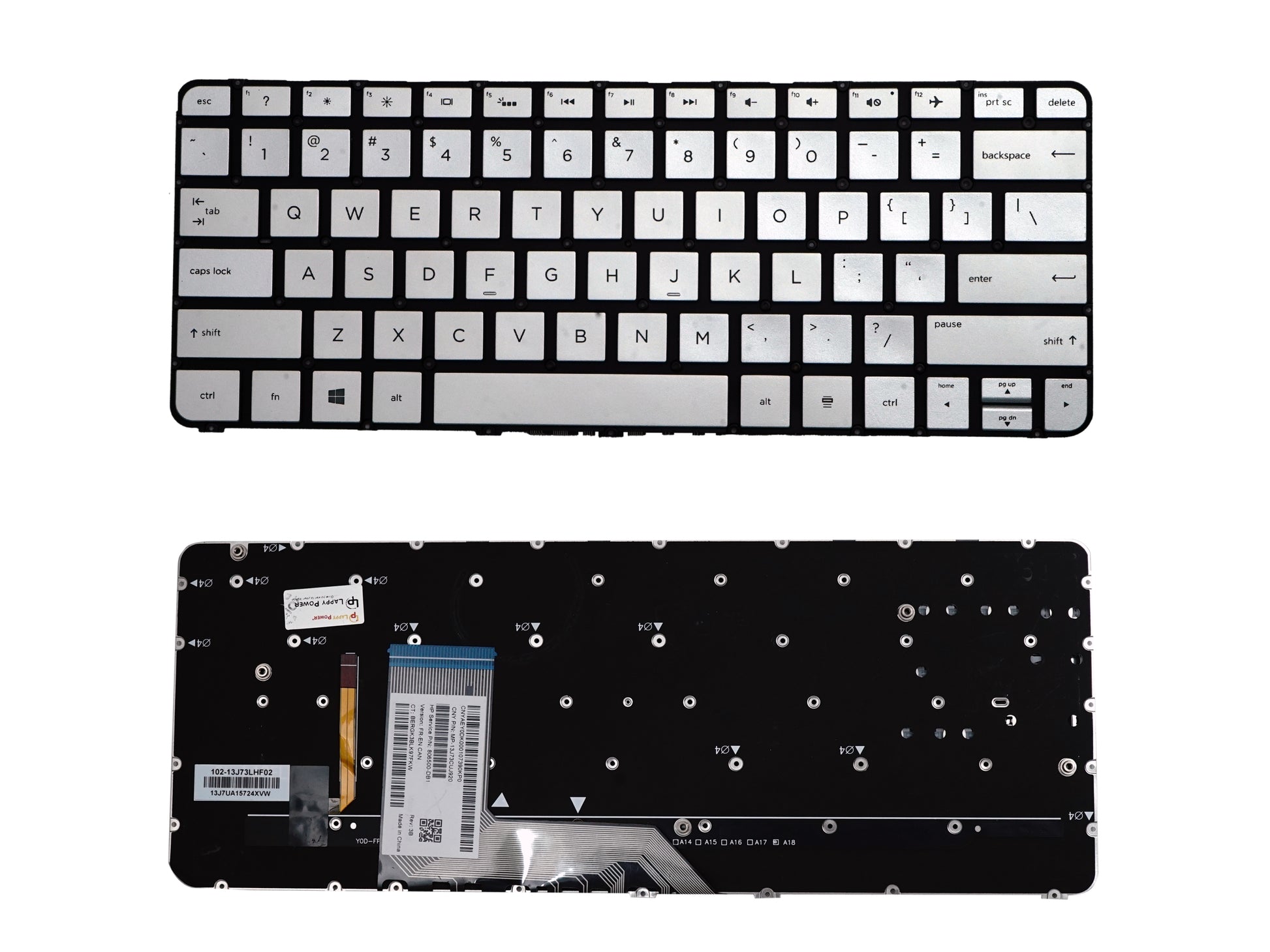 Laptop Keyboard compatible for HP X360-13T-4000 SILVER BACKLIGHT