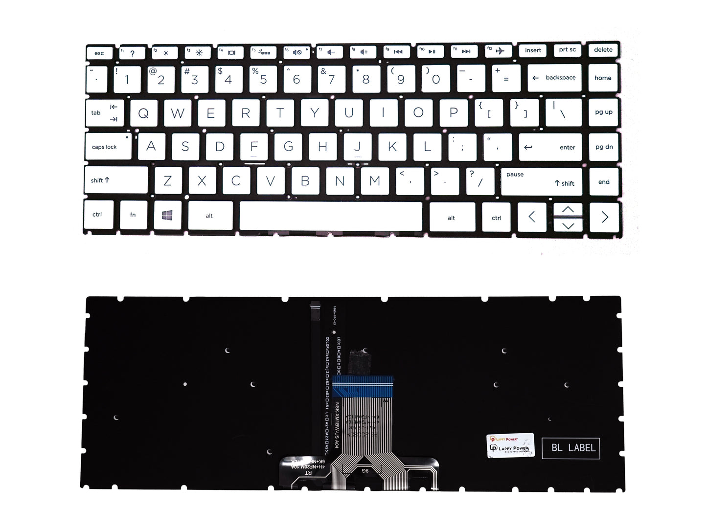 Laptop Keyboard compatible for HP 14CD / 14CE BLACK / 14Q SILVER BACKLIGHT