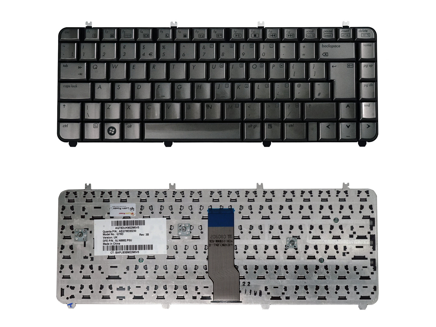 Laptop Keyboard compatible for HP DV5 SILVER