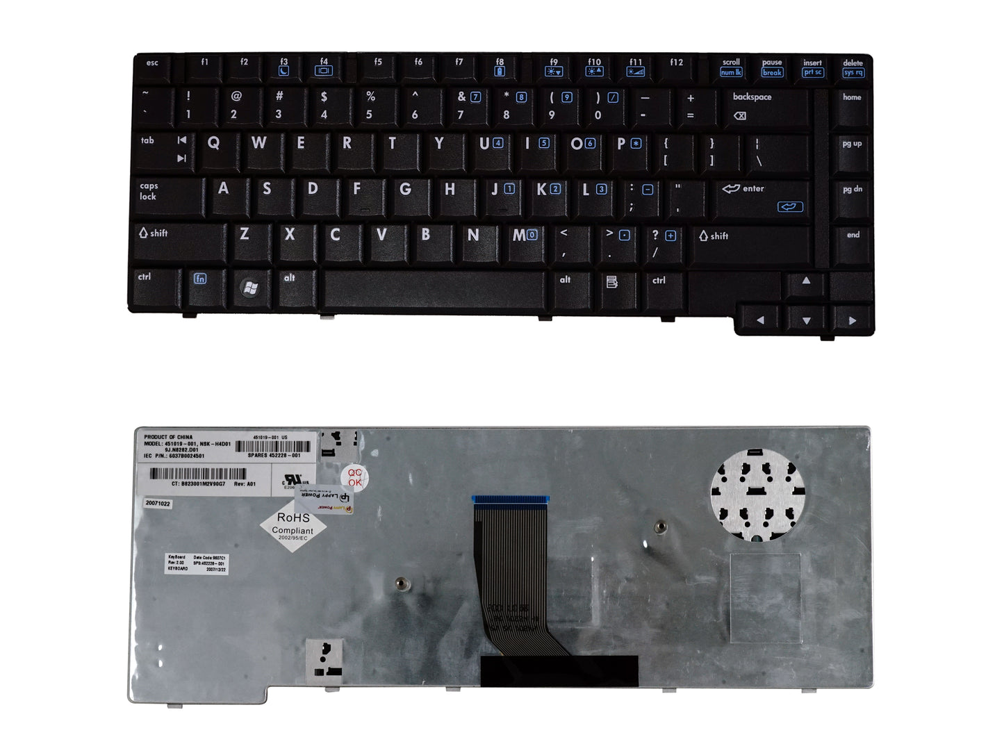 Laptop Keyboard compatible for HP 8510P