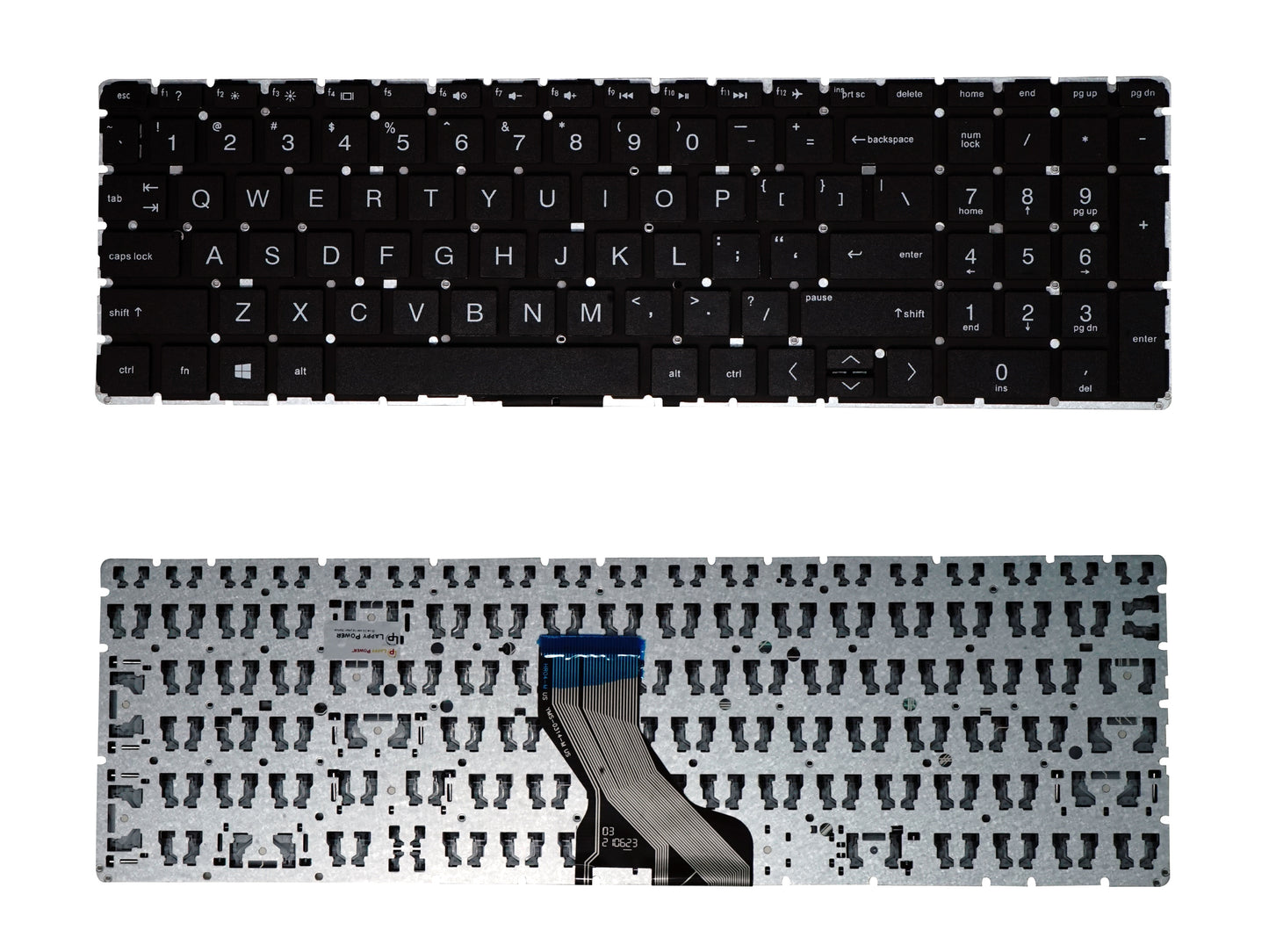 Laptop Keyboard compatible for HP 15DA BLACK