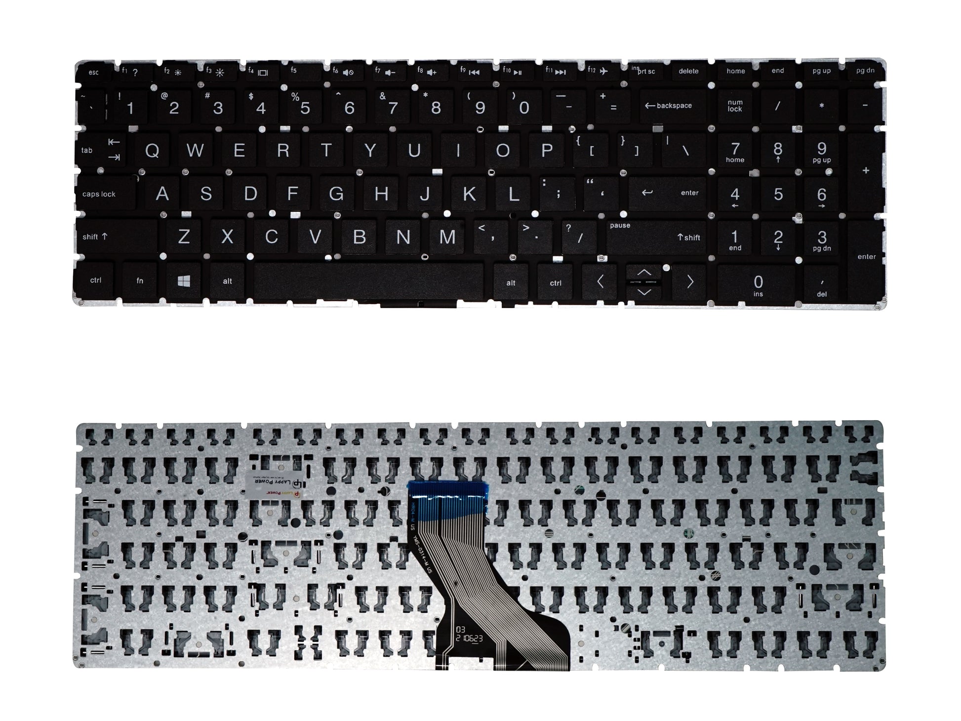 Laptop Keyboard compatible for HP 15DA BLACK