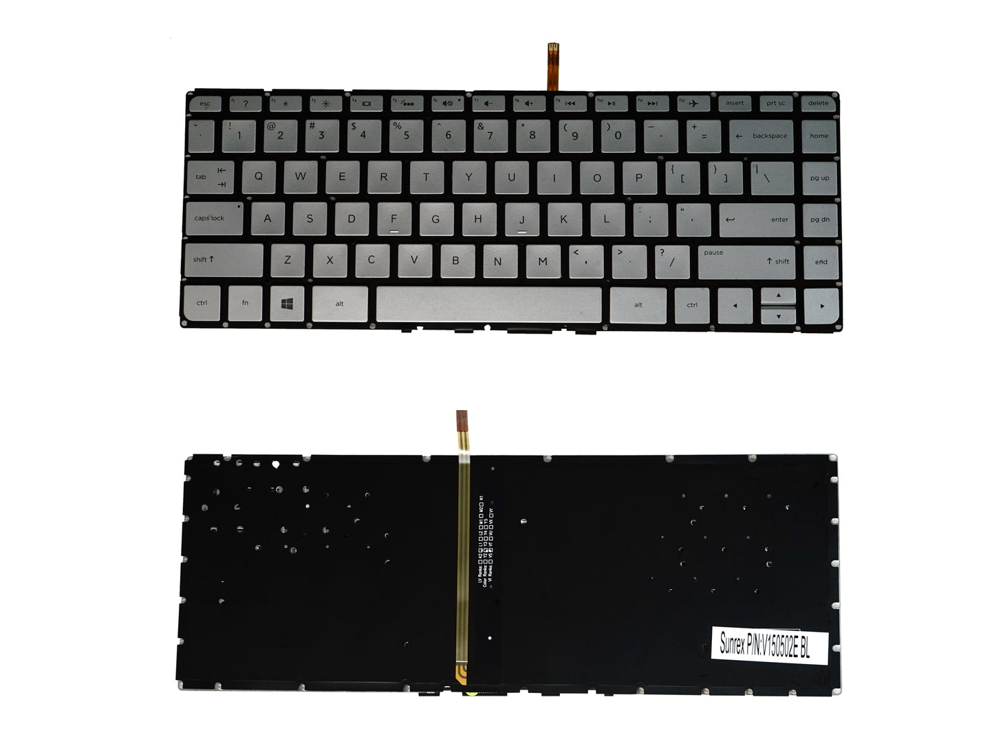 Laptop Keyboard compatible for HP 14AB / 14BA / 240-G6 / 13U / 14J SILVER BACKLIGHT