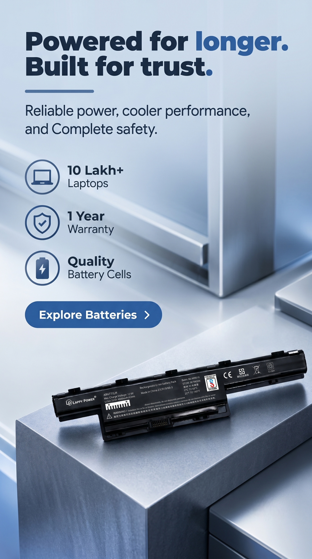Lappy power battery for all model