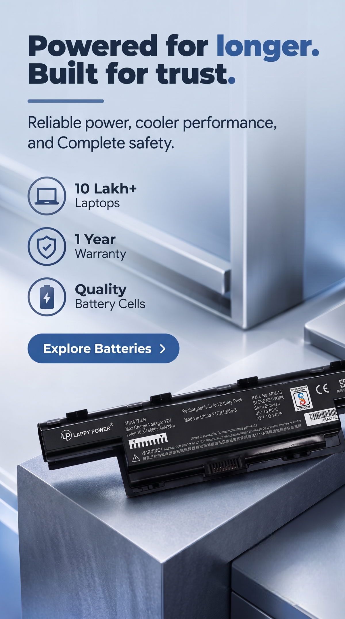 Lappy power battery for all model