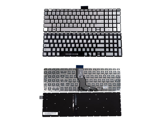 Laptop Keyboard compatible for HP 15BS SILVER BACKLIGHT
