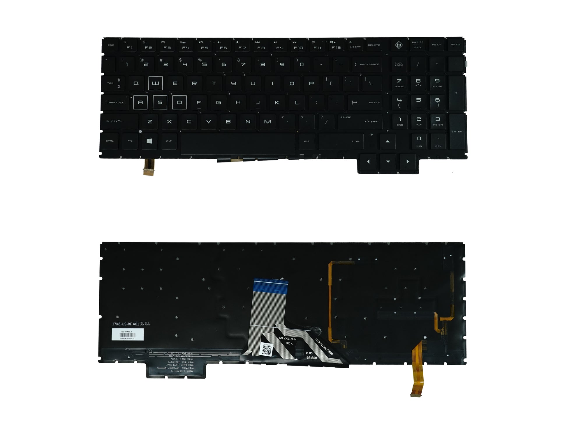 Laptop Keyboard compatible for HP 15CE BACKLIGHT