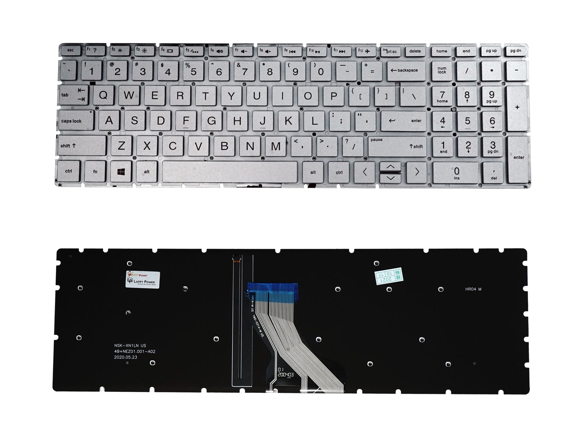Laptop Keyboard compatible for HP 15DA SILVER WITH Backlight
