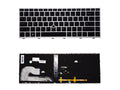 LappyPower Replacement Keyboard for HP EliteBook 840 G5, 846 G5, and 745 G5 | Silver Frame, with Backlight and Mouse Pointer