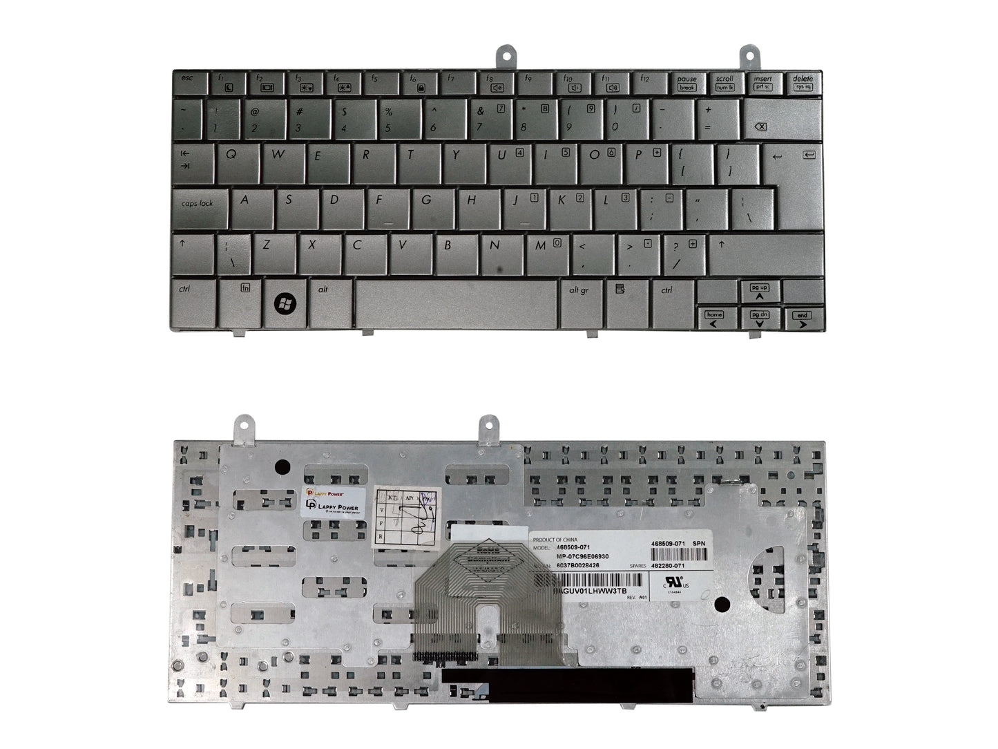 Laptop Keyboard compatible for HP MINI 2133 Silver